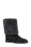 Aquatalia Casandra Genuine Shearling Winter Boot In Dark Grey/ Grey