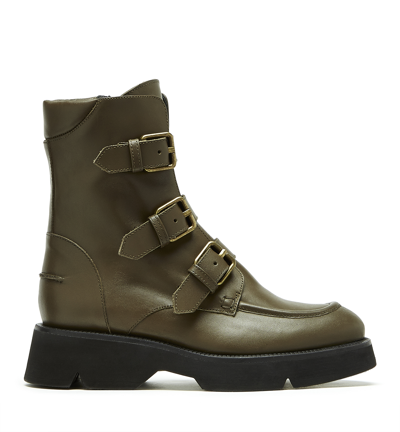 La Canadienne Benwin Leather Bootie In Military