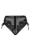 DOLCE & GABBANA LACE-DETAILING SHEER BRIEFS