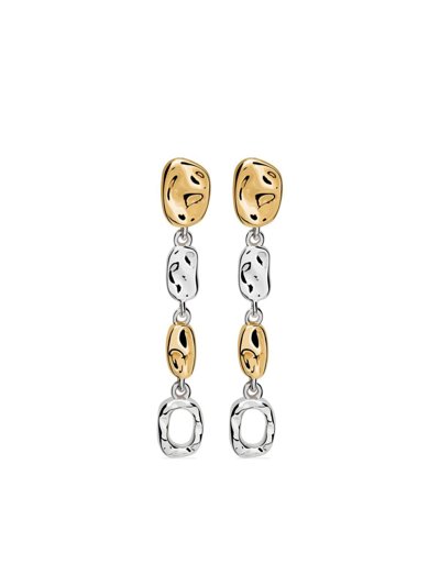 Tane México 1942 Caminos 23kt Gold Vermeil Drop Earrings In Silver