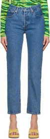 Levi's Blue 501 Original Jeans In Shout Out Stone