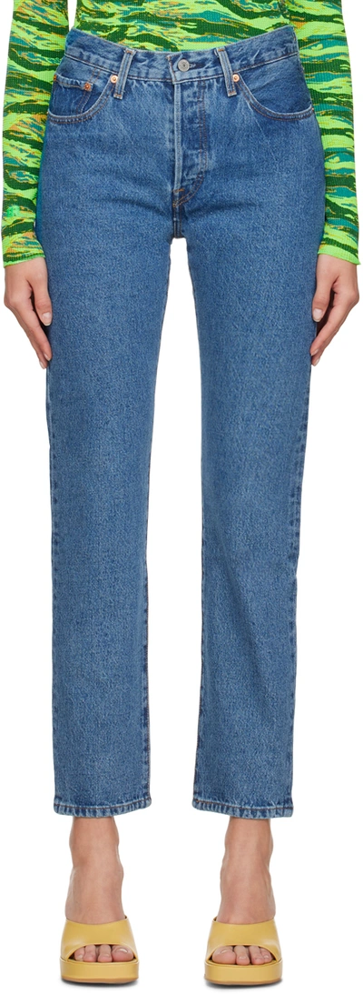 Levi's Blue 501 Original Jeans In Shout Out Stone