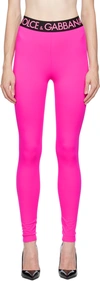 Dolce & Gabbana Legging Pants In F0321 Fuxia