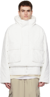Feng Chen Wang White Embossed Jacket In White