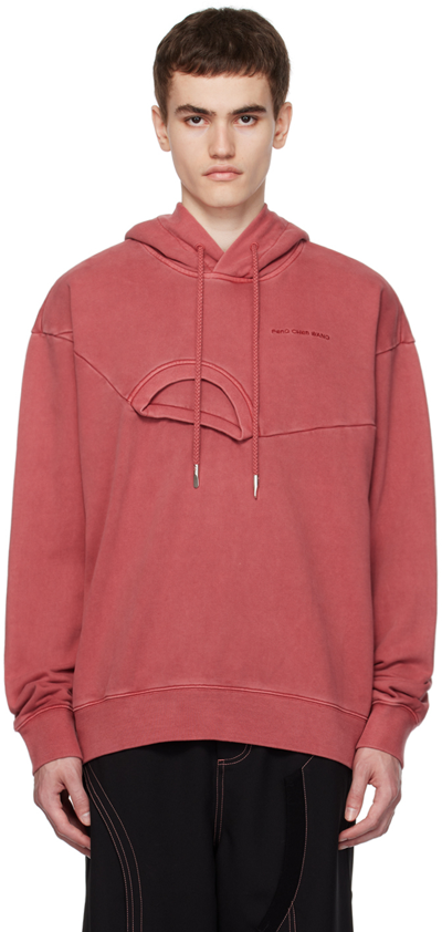 Feng Chen Wang Double-collar Cotton Hoodie In Pink