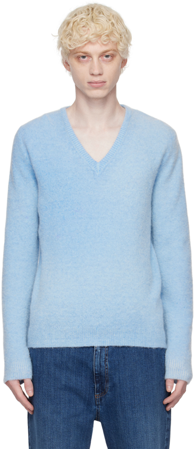 Barena Venezia Blue Brushed Sweater In Cielo 110