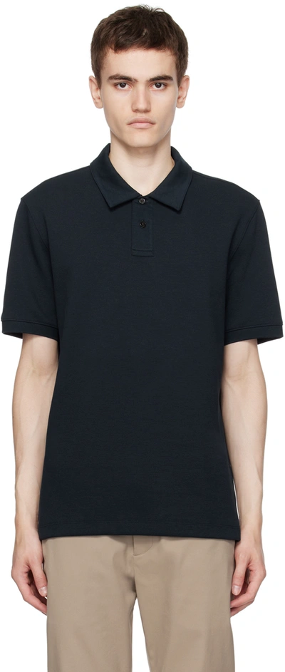 Theory Navy Delroy Polo In Baltic