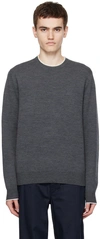Theory Gray Arnaud Sweater In Grey Heather
