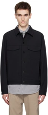 Theory Navy River Shirt In Black