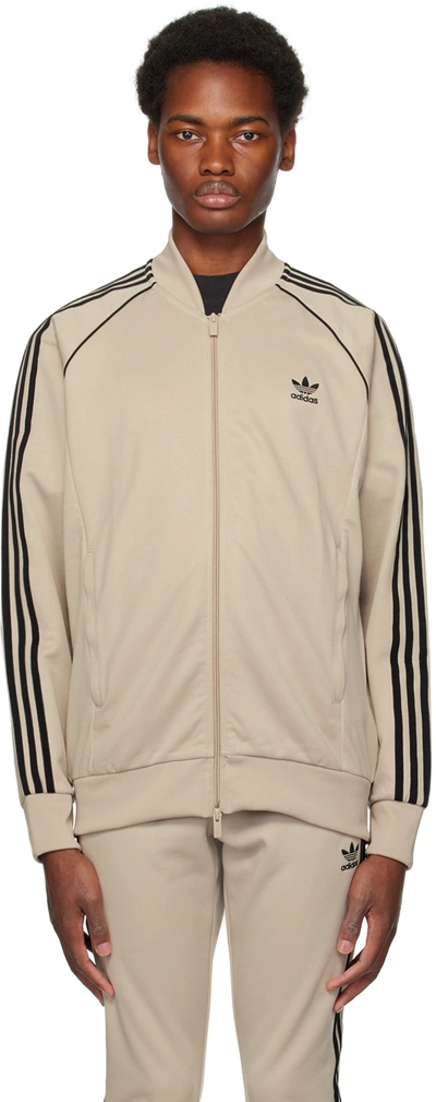 Adidas Originals Beige Adicolor Classics Sst Track Jacket In