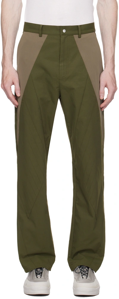 Uncertain Factor Green Trail Trousers In Olive
