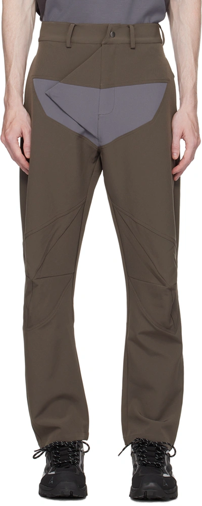 Uncertain Factor Khaki Kicker Trousers In Olive