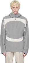 Uncertain Factor Gray Nose Tackle Hoodie In Grey