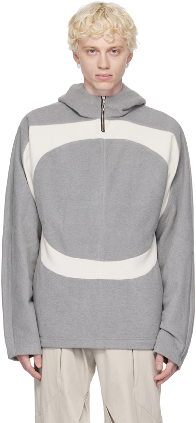 Uncertain Factor Gray Nose Tackle Hoodie In Grey