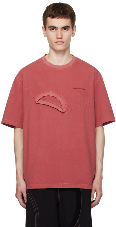 Feng Chen Wang Red Double Neck T-shirt