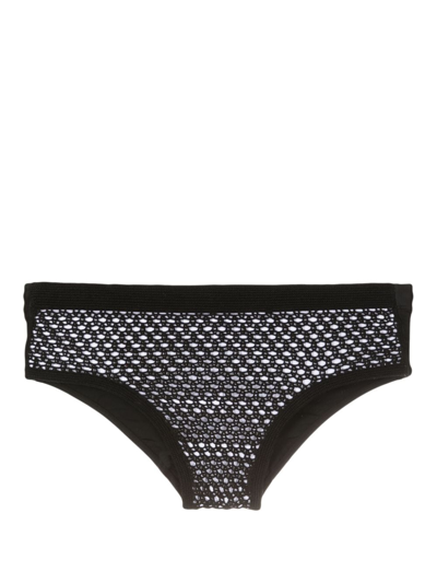 AMIR SLAMA CROCHET-KNIT SWIMMING TRUNKS