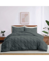 UNIKOME UNIKOME PINTUCK PINCH-PLEAT GEOMETRIC COMFORTER SET