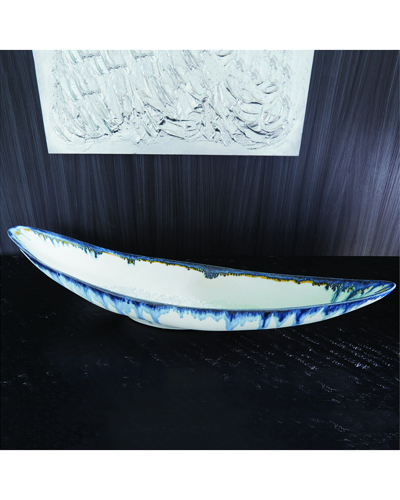 Global Views Glass Drip Canoe Bowl