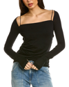 Helmut Lang Black Scala Long Sleeve T-shirt In Black