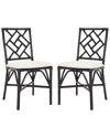 Safavieh Set Of 2 Bhumi Accent Chairs With Cushions In Black