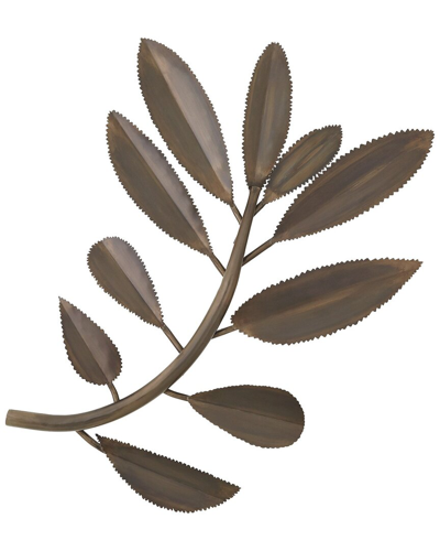 Global Views Set Of 2 Olive Branch Wall Art Pieces In Brown