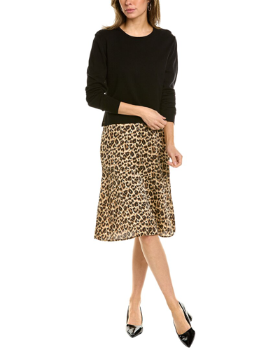 Sam Edelman Leopard Sweaterdress In Brown