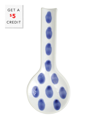 Vietri Viva By  Santorini Dot Spoon Rest With $5 Credit In No Color