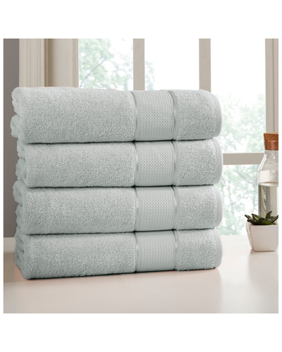 Modern Threads 4-pack Spunloft Bath Sheet In Grey