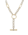JUVELL JUVELL 18K TWO-TONE PLATED CZ TWISTED CABLE NECKLACE