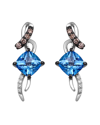 Le Vian 14k 1.75 Ct. Tw. Diamond & Signity Blue Topaz Earrings