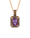 LE VIAN LE VIAN 14K ROSE GOLD 0.90 CT. TW. DIAMOND & AMETHYST NECKLACE