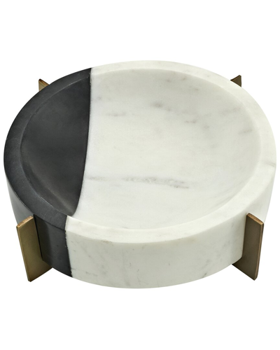 Godinger Crum Marble & Brass Decorative Bowl