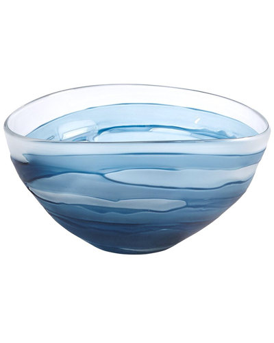 Global Views Glacier Bowl In Blue