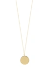 Bony Levy 14k Gold Engravable Dog Tag Disc Pendant Necklace In 14k Yellow Gold - Font 1