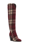 Jessica Simpson Ravyn Knee High Boot In Red/ Natural