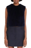 SPORTMAX FAUX FUR SLEEVELESS TOP