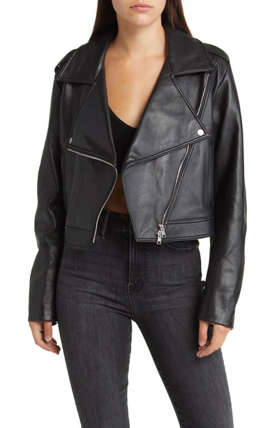 Frame Leather Moto Jacket In Noir