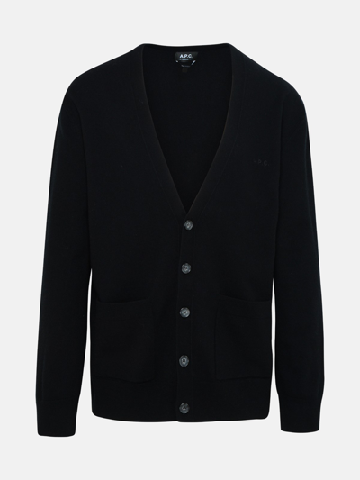 A.p.c. Black Virgin Wool Cardigan