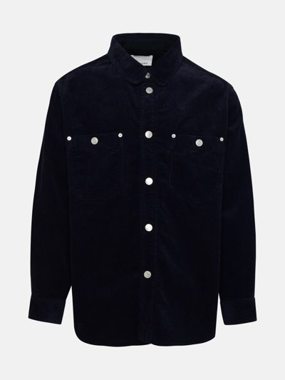Isabel Marant 'ritchie' Midnight Blue Cotton Blend Shirt