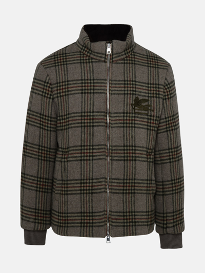 Etro Grey Cashmere Blend Jacket