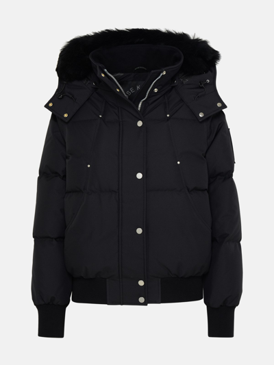 Moose Knuckles Bomber Cloud Shearling In Black