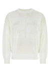 Amiri Men's Tiger Mesh Graphic Crew Sweater In White
