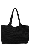 Bcbg Woven Large Tote Bag & Pouch Set In Black