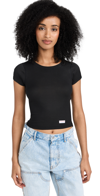 Alexander Wang Cotton Short Sleeve Tee In Black