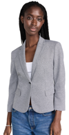 Theory Houndstooth Knit Shrunken Blazer In Black Multi