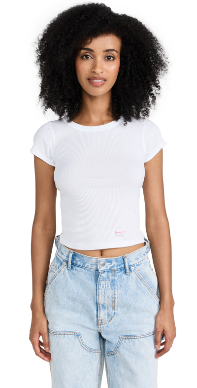 Alexander Wang Cotton Short Sleeve Tee In White