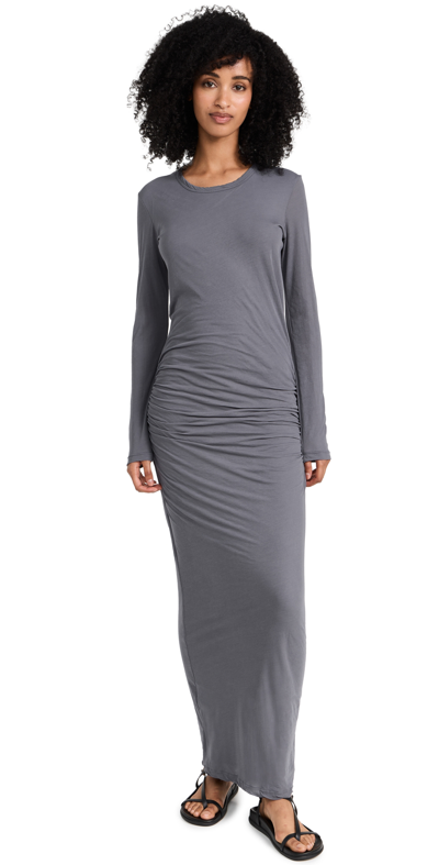 James Perse Skinny Crew Dress In Flannel