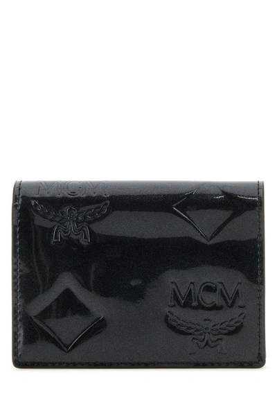 Mcm Unisex Black Leather Wallet