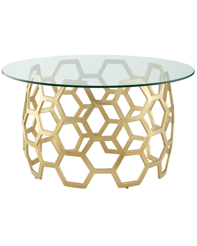 Inspired Home Minae Coffee Table In Gold