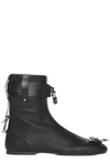 JW ANDERSON JW ANDERSON PADLOCK ROUND TOE ANKLE BOOTS